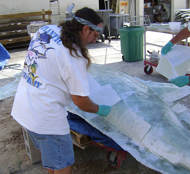 Fish Mounts "Record Marlin"  fiberglass phase